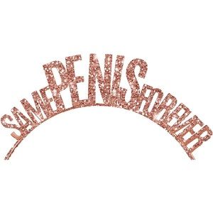 Rose gold same penis forever headband for bachelorette party, bridal shower